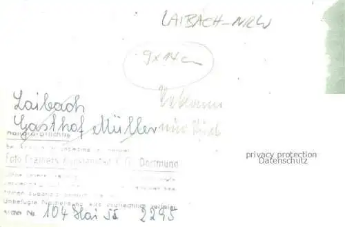 AK / Ansichtskarte Laibach Bad Berleburg NRW Gasthof Erholung
