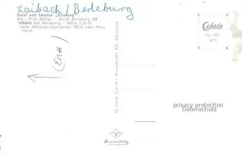 AK / Ansichtskarte Laibach Bad Berleburg NRW Gasthof Erholung Speiseraum