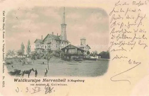AK / Ansichtskarte AUGSBURG Waldkuralpe Nervenheil Architekt K. Gollwitzer