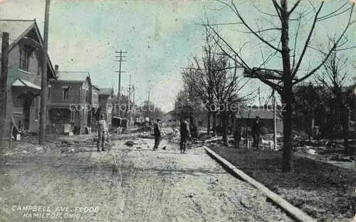 AK / Ansichtskarte Hamilton Ohio USA Campbell Avenue Flood