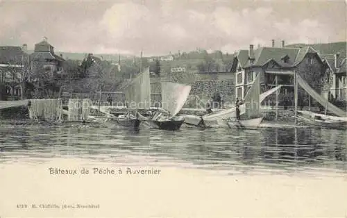 AK / Ansichtskarte Auvernier Boudry NE Bâteaux de pêche