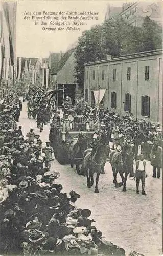 AK / Ansichtskarte AUGSBURG Festzug der Jahrhundertfeier der Einverleibung der Stadt Augsburg ins Koenigreich Bayern Gruppe der Baecker