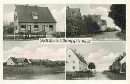 AK / Ansichtskarte Gablingen AUGSBURG Kolonialwaren Milchgeschaeft Bahnhofstrasse Teilansicht Siedlung