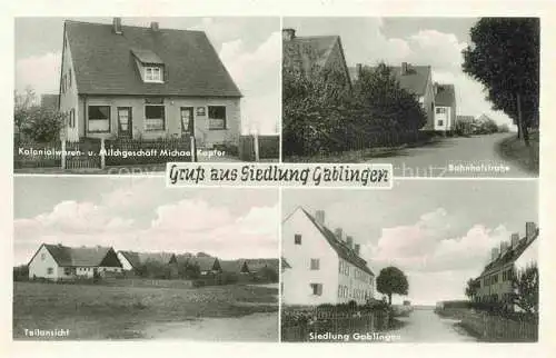 AK / Ansichtskarte Gablingen AUGSBURG Kolonialwaren Milchgeschaeft Bahnhofstrasse Teilansicht Siedlung