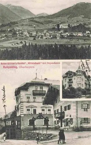 AK / Ansichtskarte Ruhpolding Bayern Panorama Gasthof Wittelsbach mit Dependance