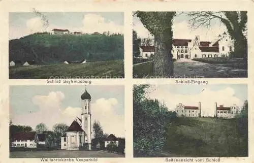 AK / Ansichtskarte Seyfriedsberg Ziemetshausen Guenzburg bayern Panorama Schloss Eingang Wallfahrtskirche Vesperbild