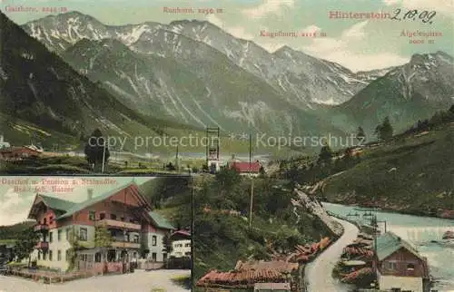 AK / Ansichtskarte Hinterstein Bad Hindelang Oberallgaeu Bayern Panorama Gasthof Pension Alpen
