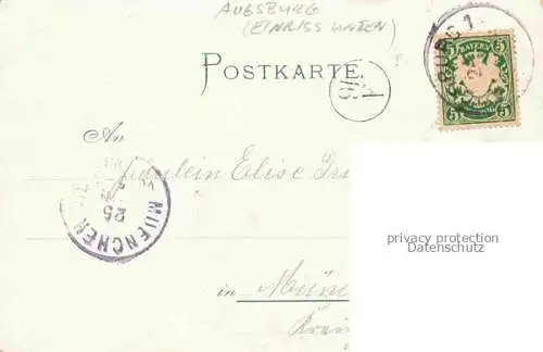 AK / Ansichtskarte AUGSBURG Panorama Prinz Karl von Bayern Kaserne Jubilaeums-Denkmal Litho