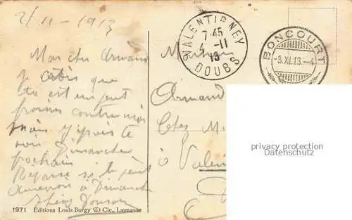 AK / Ansichtskarte Boncourt  Dellle Porrentruy JU Teilansicht Eisenbahn