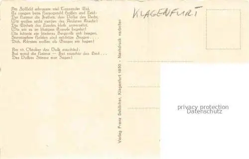 AK / Ansichtskarte KLAGENFURT Woerthersee Kaernten AT 10-Jahr-Feier Volksabstimmung in Kaernten 1920 Kuenstlerkarte