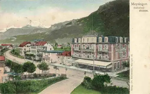 AK / Ansichtskarte Meyringen Meiringen BE Bahnhofstrasse Kuenstlerkarte