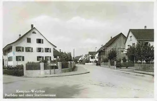 AK / Ansichtskarte Kempten Wetzikon HINWIL ZH Postbuero und obere Stationsstrasse
