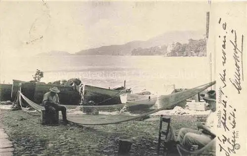 AK / Ansichtskarte RAPALLO Liguria IT Spiaggia Strand Fischer Fischerboote