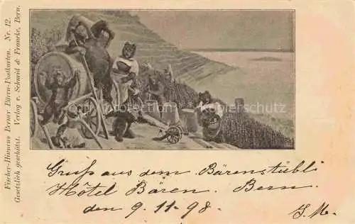 AK / Ansichtskarte BERN BE Fischer-Hinnens Berner Baeren-Postkarten Nr. 12 Kuenstlerkarte