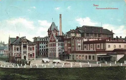 AK / Ansichtskarte Saaz Zatec Aussig CZ Genossenschaftsbrauerei