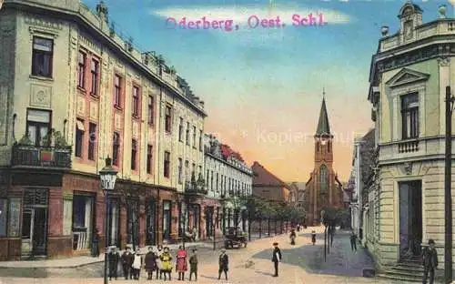 AK / Ansichtskarte Oderberg Bohumin Bogumin CZ Stadtzentrum Blick zur Kirche Militaerzensur Stempel