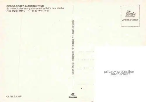 AK / Ansichtskarte Wuestenrot Georg Kropp Altenzentrum Fliegeraufnahme