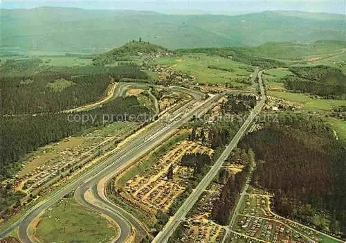 AK / Ansichtskarte Nuerburgring Autorennstrecke Eifel Internationale Renn und Touristenstrecke