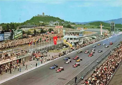 AK / Ansichtskarte Nuerburgring Autorennstrecke Eifel Internationale Renn und Touristenstrecke Start zum Grossen Preis