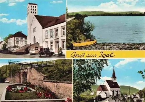 AK / Ansichtskarte Igel Trier Rheinland-Pfalz Kirche Seepartie Mauer