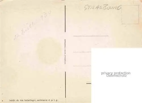 AK / Ansichtskarte Strasbourg  Strassburg 67 Bas-Rhin Cloitre St Pierre Le Jeune Zeichnung