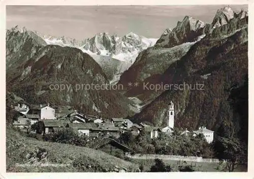 AK / Ansichtskarte Soglio Maloja GR mit Scioragruppe