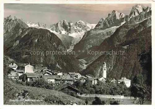 AK / Ansichtskarte Soglio Maloja GR mit Scioragruppe
