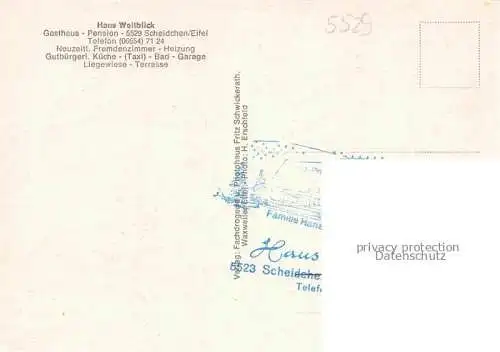 AK / Ansichtskarte Scheidchen Waxweiler Eifelkreis Bitburg-Pruem Rheinland-Pfalz Haus Weitblick