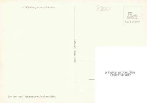 AK / Ansichtskarte WueRZBURG Bayern Hauptbahnhof Strassenbahn