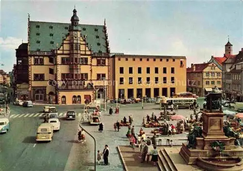 AK / Ansichtskarte SCHWEINFURT Main Marktplatz mit Rathaus