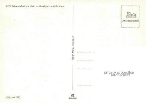 AK / Ansichtskarte SCHWEINFURT Main Marktplatz mit Rathaus