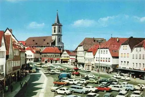 AK / Ansichtskarte Bad Neustadt Saale Bayern Marktplatz Kirche
