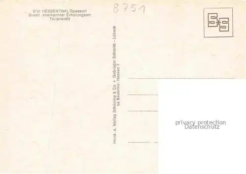 AK / Ansichtskarte Hessenthal Spessart Mespelbrunn Bayern Ortsansicht
