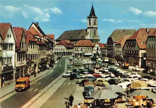 AK / Ansichtskarte Neustadt Saale Marktplatz