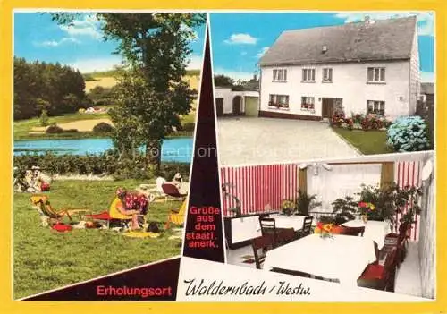 AK / Ansichtskarte Waldernbach Westerwald Mengerskirchen Hessen Privatpension Nied Liegewiese Gaststube