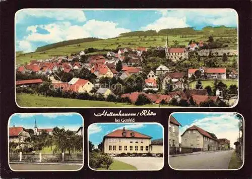 AK / Ansichtskarte Hettenhausen Rhoen Fulda Hessen Panorama Rathaus Strassenpartie