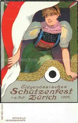 AK / Ansichtskarte ZueRICH  ZH Eidgenoessisches Schuetzenfest Kuenstlerkarte
