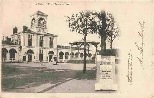 AK / Ansichtskarte MALAKOFF  Malakoff-la-Tour Antony 92 Hauts-de-Seine Place des Ecoles