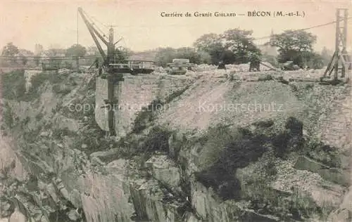 AK / Ansichtskarte Becon-les-Granits 49 Maine-et-Loire Carrière de Granit Gislard
