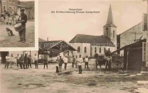 AK / Ansichtskarte Cogney Blamont Luneville 54 Meurthe-et-Moselle Ortspolizist der Civilbevoelkerung Erlasse kundgebend Dorfplatz Kirche