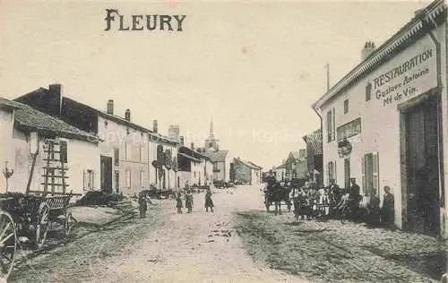 AK / Ansichtskarte Fleury METZ 57 Moselle Strassenpartie Restauration Gustave Antoine