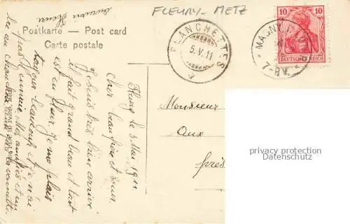 AK / Ansichtskarte Fleury METZ 57 Moselle Strassenpartie Restauration Gustave Antoine