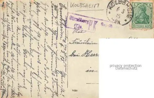 AK / Ansichtskarte Kolbsheim STRASBOURG 67 Bas-Rhin Panorama Pruefstempel