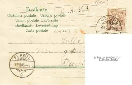 AK / Ansichtskarte Urnaesch Saentis AR Schulhaus Wappen