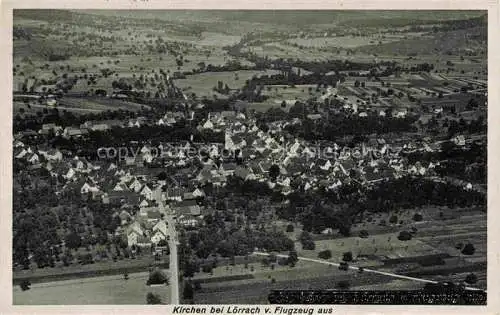 AK / Ansichtskarte Kirchen Efringen-Kirchen Loerrach bw Fliegeraufnahme Feldpost