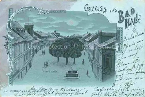 AK / Ansichtskarte Bad Hall Solbad Hall Oberoesterreich AT Promenade Litho