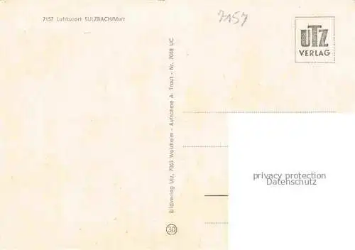 AK / Ansichtskarte Sulzbach Murr BW Festhalle Marktplatz Ev Kirche Kath Kirche Altenheim Granbachmuehle