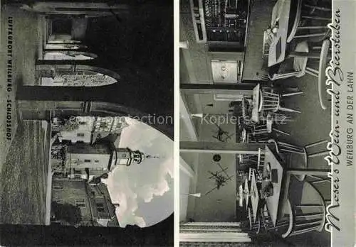 AK / Ansichtskarte Weilburg Schlosshof Mosers Wein und Bierstuben