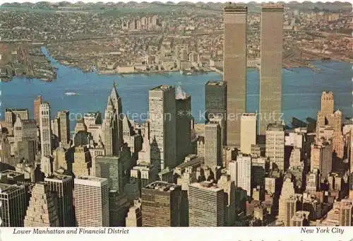 AK / Ansichtskarte Manhattan  NEW YORK USA Twin Towers World Trade Center Air view