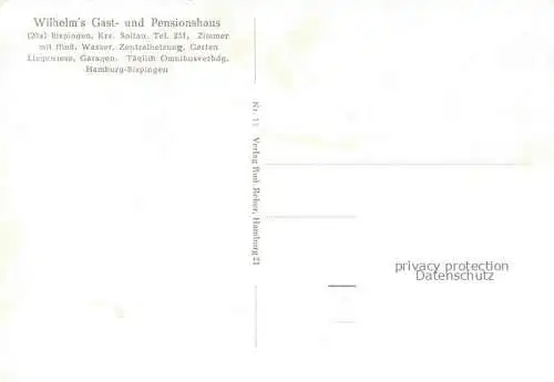 AK / Ansichtskarte Bispingen Wilhelms Gast und Pensionshaus Gaststube Schwimmbad